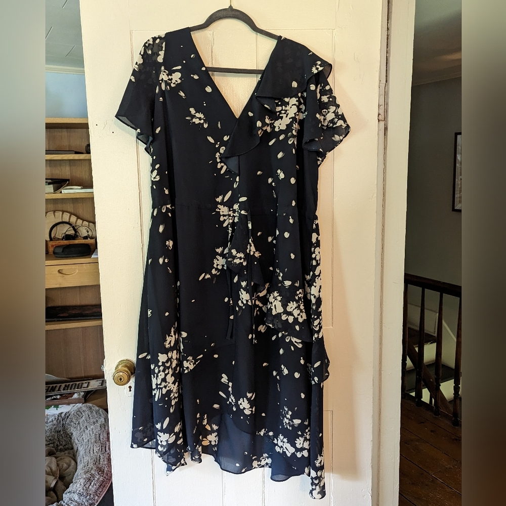 RACHEL Rachel Roy navy blue floral summer dress